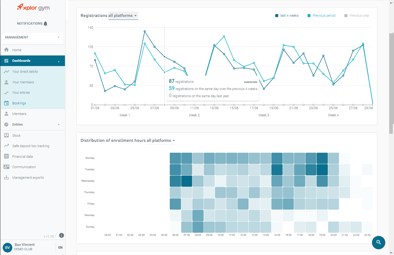 screenshot of Xplor Gym